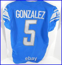 2021 Detroit Lions Zane Gonzalez #5 Game Issued Blue Jersey 40 DP64399