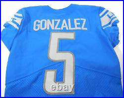 2021 Detroit Lions Zane Gonzalez #5 Game Issued Blue Jersey 40 DP64399