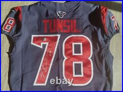 2021 Game Issued Nike Houston Texans Lamery Tunsil Jersey Signed Hologram