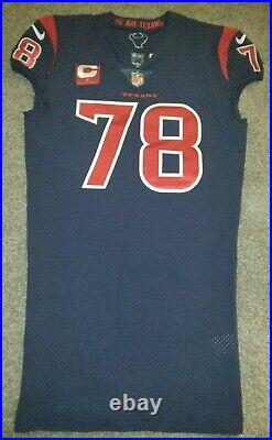 2021 Game Issued Nike Houston Texans Lamery Tunsil Jersey Signed Hologram