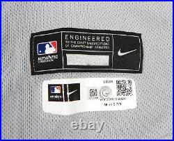 2021 Los Angeles Dodgers Nate Jones #41 Game Issued Ps Used Grey Jersey 2 20 P 2