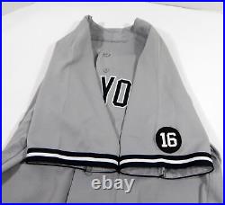 2021 New York Yankees Tim Locastro #33 Game Issued Pos Used Grey Jersey 16th P 5