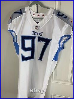 2021 Nike Tennessee Titans Team White Game Issued Jersey Dwumfour #97 Size 46