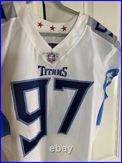 2021 Nike Tennessee Titans Team White Game Issued Jersey Dwumfour #97 Size 46