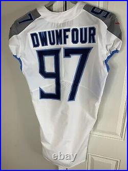 2021 Nike Tennessee Titans Team White Game Issued Jersey Dwumfour #97 Size 46