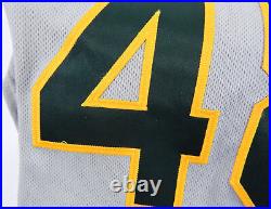 2021 Oakland A's Athletics Crisitian Alvarado #48 Game Issued Grey Jersey 46 D8