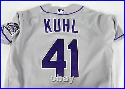 2022 Colorado Rockies Chad Kuhl #41 Game Issued Grey Jersey 44 DP65611