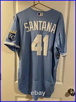 2022 NIKE MLB KC Kansas City Royals Carlos Santana game worn team issued jersey