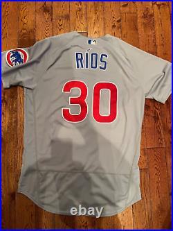 2023 Chicago Cubs game worn/issued Edwin Rios road jersey size 48 MLB Auth
