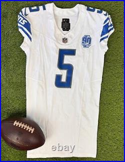 2023 David Montgomery Detroit Lions Team Game Issued Nike FUSE Football Jersey