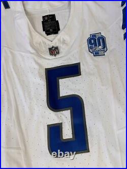 2023 David Montgomery Detroit Lions Team Game Issued Nike FUSE Football Jersey