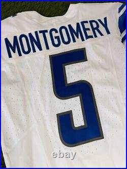 2023 David Montgomery Detroit Lions Team Game Issued Nike FUSE Football Jersey