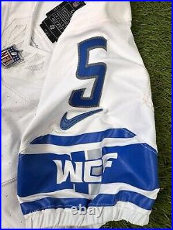 2023 David Montgomery Detroit Lions Team Game Issued Nike FUSE Football Jersey