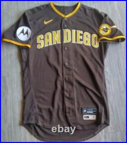 2023 MLB Game Issued Nike San Diego Padres Luis Liberato Brown Jersey Size 44