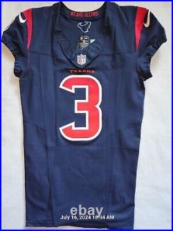 2023 Nike NFL Game Issued Rookie Team Jersey Houston Texans Tank Dell White COA