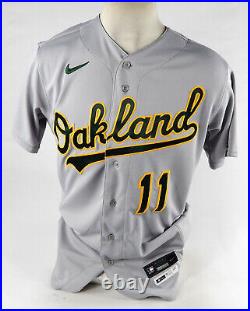 2023 Oakland Athletics Buddy Kennedy #11 Game Issued Grey Jersey 42 382