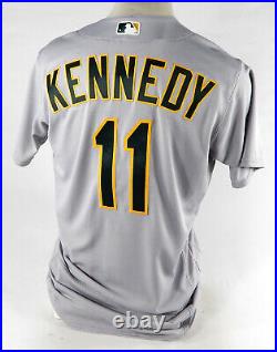 2023 Oakland Athletics Buddy Kennedy #11 Game Issued Grey Jersey 42 382