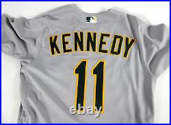 2023 Oakland Athletics Buddy Kennedy #11 Game Issued Grey Jersey 42 382