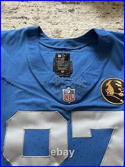 2023 Sam Laporta Detroit Lions Turkey Day Game Issued Jersey Madden Patch