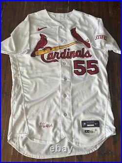 2023 St. Louis Cardinals Game Worn Team Issued Jersey Taylor Motter #55 Size 46