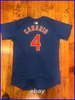 2024 Game worn/issued Chicago Cubs Alt Bue jersey Alexander Canario! RARE