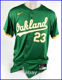 2024 Oakland Athletics Shea Langeliers #23 Game Issued Kelly Green Jersey 48 1