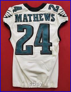#24 Ryan Mathews of Philadelphia Eagles NFL Game Issued Player Worn Home Jersey