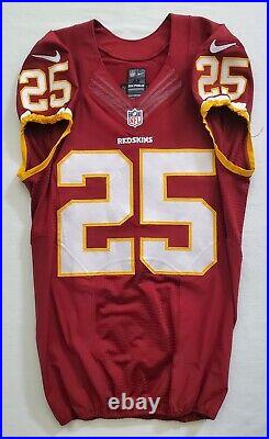 #25 Lloyd Carrington Washington Redskins NFL Game Issued Player Worn Home Jersey