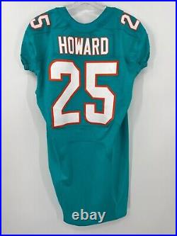 #25 Xavien Howard Miami Dolphins Aqua Team Issued Sample Jersey Size 50