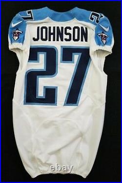 #27 Johnson of Tennessee Titans NFL Locker Room Game Issued Jersey