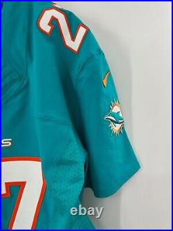 #27 Kalen Ballage Miami Dolphins Aqua Team Issued Sample Jersey Arizona Size-46
