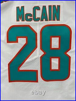 #28 BOBBY McCAIN MIAMI DOLPHINS NIKE TEAM ISSUED JERSEY SZ-42 YEAR 2017