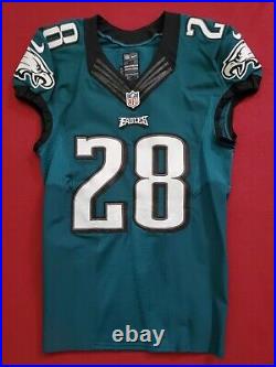 #28 Raheem Mostert of Philadelphia Eagles NFL Game Issued Home Jersey