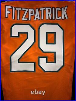 #29 Minkah Fitzpatrick Miami Dolphins Team Issued Orange Color Rush Jersey