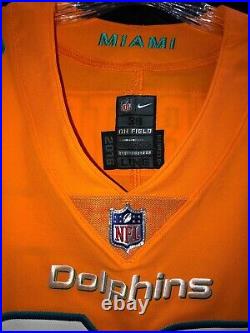 #29 Minkah Fitzpatrick Miami Dolphins Team Issued Orange Color Rush Jersey