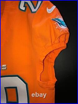 #29 Minkah Fitzpatrick Miami Dolphins Team Issued Orange Color Rush Jersey