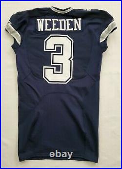 #3 Brandon Weeden of Dallas Cowboys NFL Locker Room Game Issued Jersey