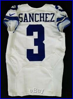 #3 Mark Sanchez (QB) of Dallas Cowboys NFL Game Issued Lightly Worn Jersey