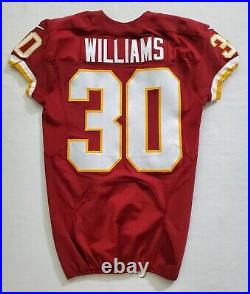 #30 Trey Williams of Washington Redskins NFL Game Issued Player Worn Jersey
