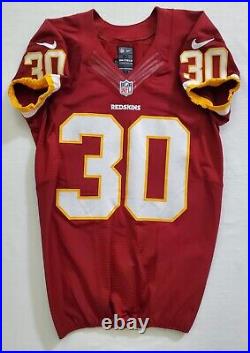 #30 Trey Williams of Washington Redskins NFL Game Issued Player Worn Jersey