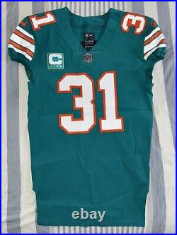 #31 Michael Thomas Mia Dolphins Game Issued Retro Jersey Size 40 Captains Patch