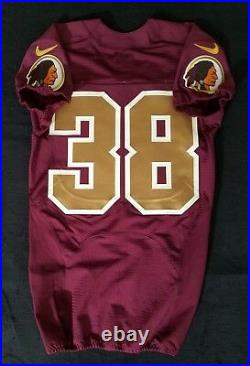 #38 No Name of Washington Redskins NFL Locker Room Game Issued Alternate Jersey