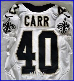 #40 Carr of New Orleans Saints NFL Locker Room Game Issued Jersey 00273