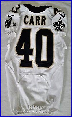 #40 Carr of New Orleans Saints NFL Locker Room Game Issued Jersey 00273