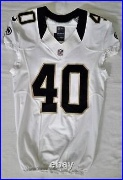 #40 Carr of New Orleans Saints NFL Locker Room Game Issued Jersey 00273