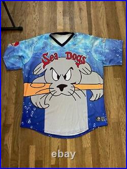#44 Game Issued Portland Sea Dogs Slugger Mascot Specialty Jersey