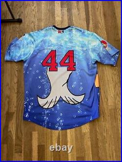 #44 Game Issued Portland Sea Dogs Slugger Mascot Specialty Jersey