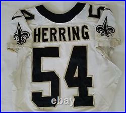 #54 Will Herring of New Orleans Saints NFL Locker Room Game Issued Worn Jersey