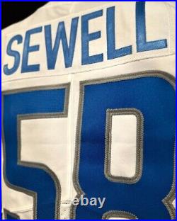 58 Penei SEWELL Detroit Lions Authentic Game-Issued Jersey, size 44 (Oregon)