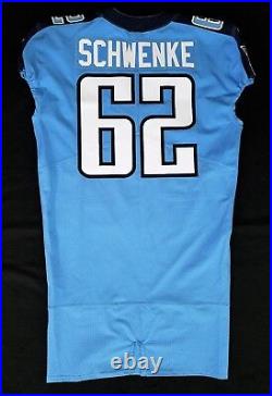 #62 Brian Schwenke of Tennessee Titans NFL Game Issued Home Jersey 89718